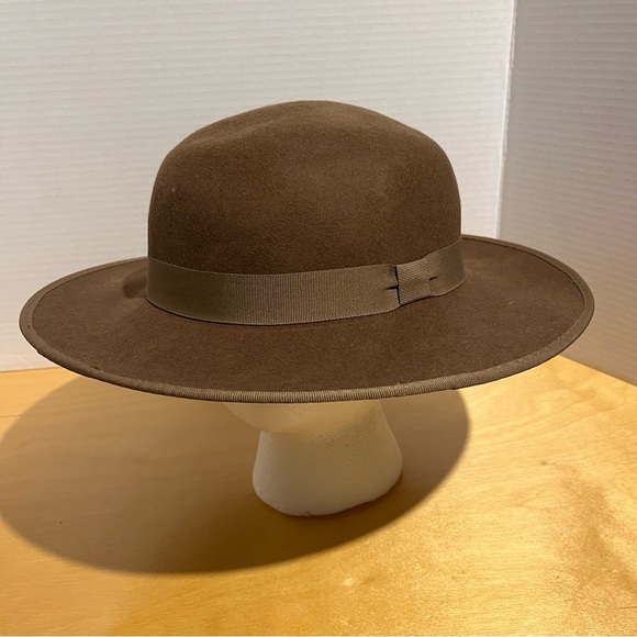 Sole Society Wide brim 100% Wool Brown Fedora One size hat Explorer Classic - Picture 1 of 10